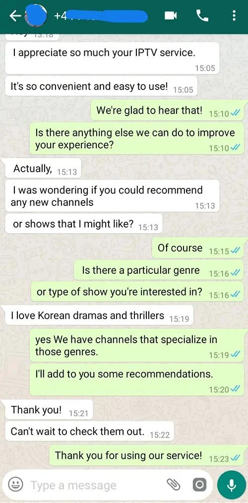 WhatsApp Chat Testimonial Proof #8 - Digital Planet IPTV